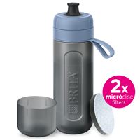 BRITA Fill&Go Active filtračná fľaša na vodu 0,6 l, modrá + 2x filter MicroDisc