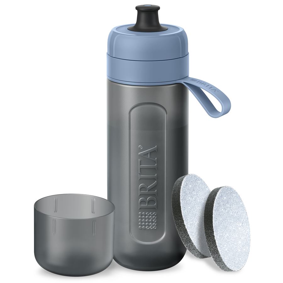 BRITA Fill&Go Active filtračná fľaša na vodu 0,6 l, modrá + 2x filter MicroDisc