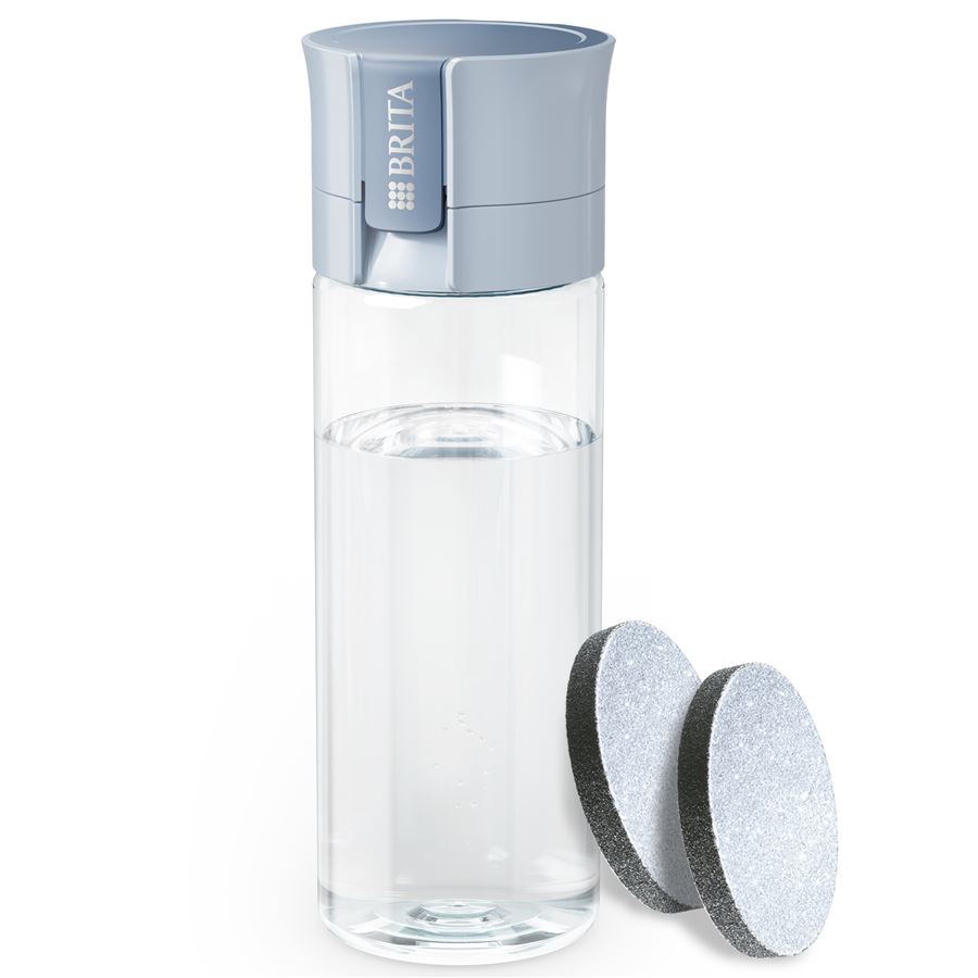 BRITA Fill&Go Vital filtračná fľaša na vodu 0,6 l, modrá + 2x filter MicroDisc