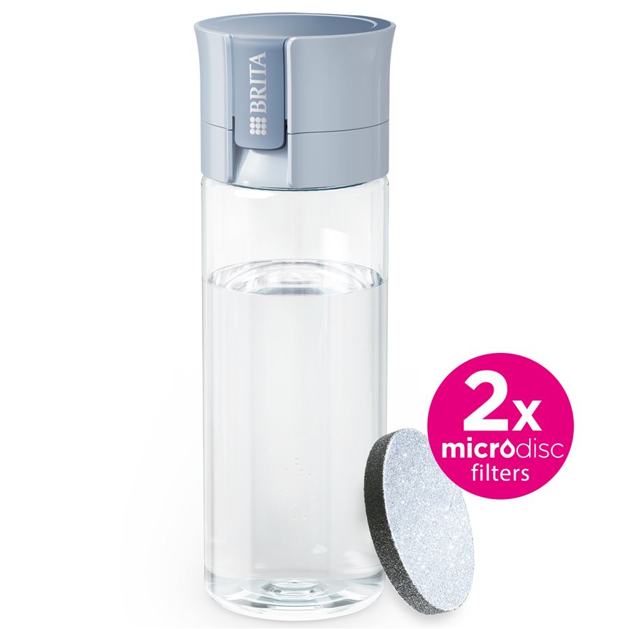 BRITA Fill&Go Vital filtračná fľaša na vodu 0,6 l, modrá + 2x filter MicroDisc