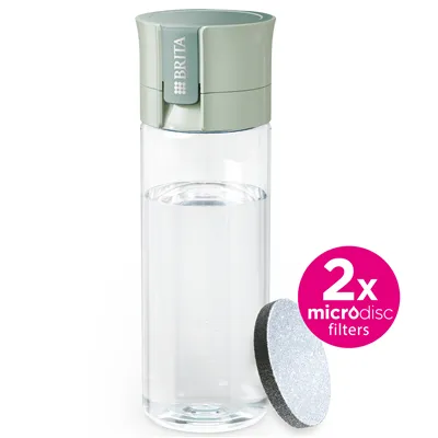 BRITA Fill&Go Vital filtračná fľaša na vodu 0,6 l, zelená + 2x filter MicroDisc