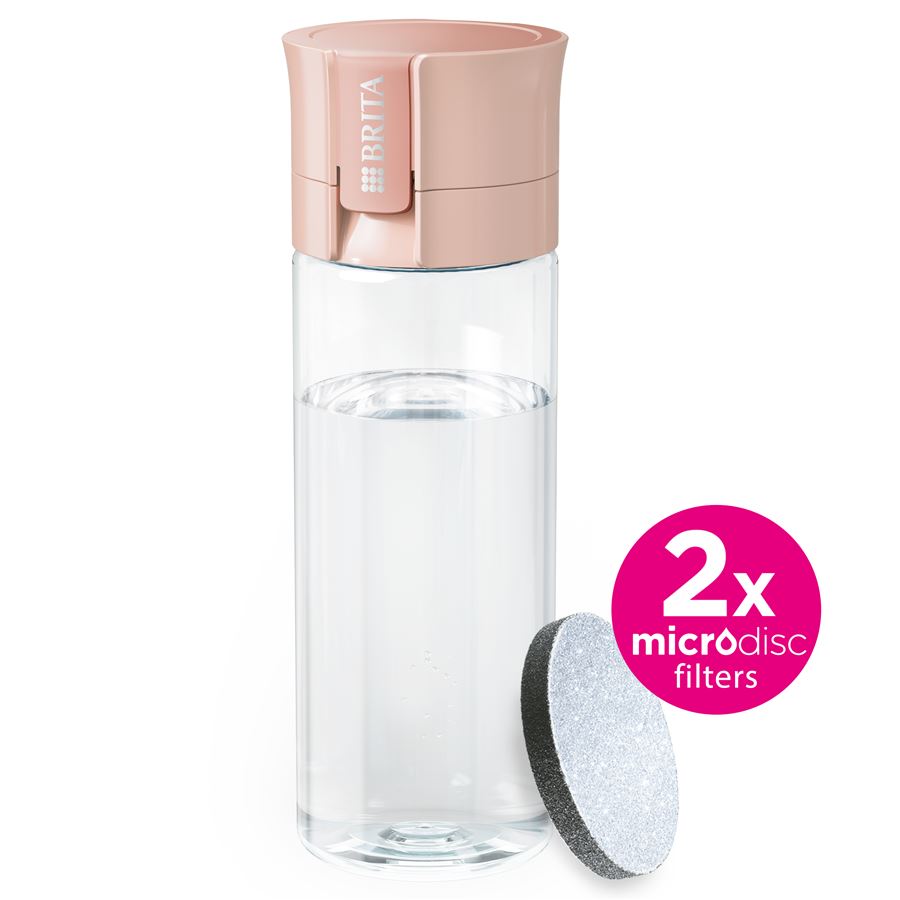 BRITA Fill&Go Vital filtračná fľaša na vodu 0,6 l, marhuľová + 2x filter MicroDisc