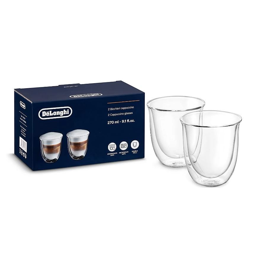 DeLonghi DLSC311 termo poháre na cappuccino 270 ml, súprava 2 ks