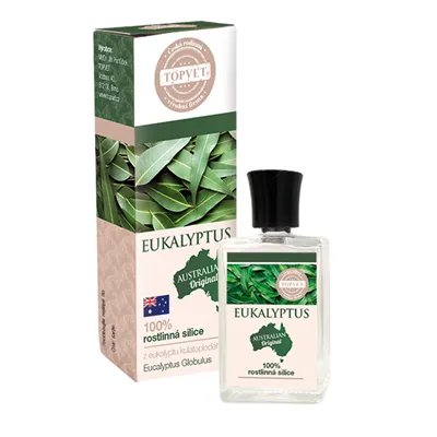 TOPVET Eucalypt 100% silica 10 ml - antiseptické, protizápalové