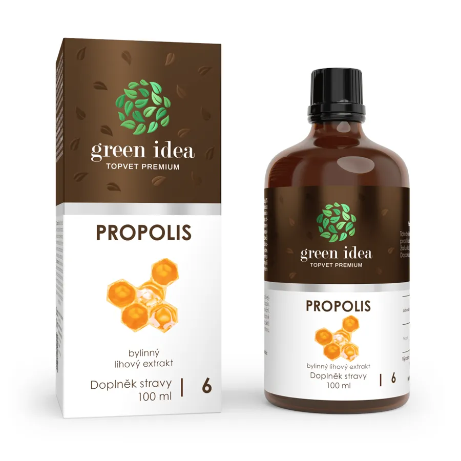 Green idea Propolisová tinktúra - kvapky 100 ml obranyschopnosť, bolesť v krku