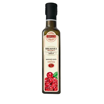 TOPVET Brusnicový sirup farmársky vo skle 320 g (močové cesty)