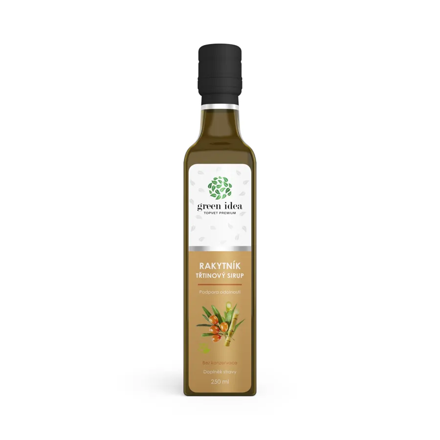 Green idea Rakytníkový trstinový sirup 250 ml - podpora imunity