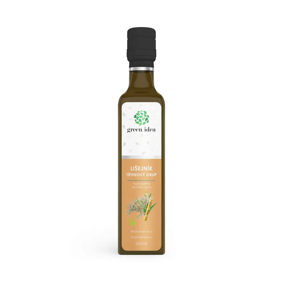 Green idea Lišajník islandský trstinový sirup 250 g - kašeľ a prechladnutie