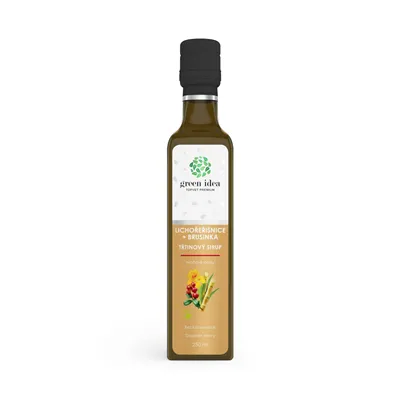 Green idea Kapucínka väčšia + brusnica trstinový sirup 250 ml (močové cesty)