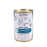 All Animals Losos kúsky 100% mäsová konzerva pre psov 400 g