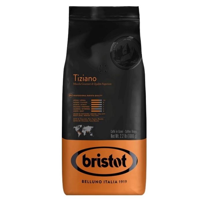 Bristot Tiziano zrnková káva 1 kg (Arabica 85%, Robusta 15%)