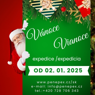 Expedícia objednávok počas sviatkov 23.12.2024 - 01.01.2024